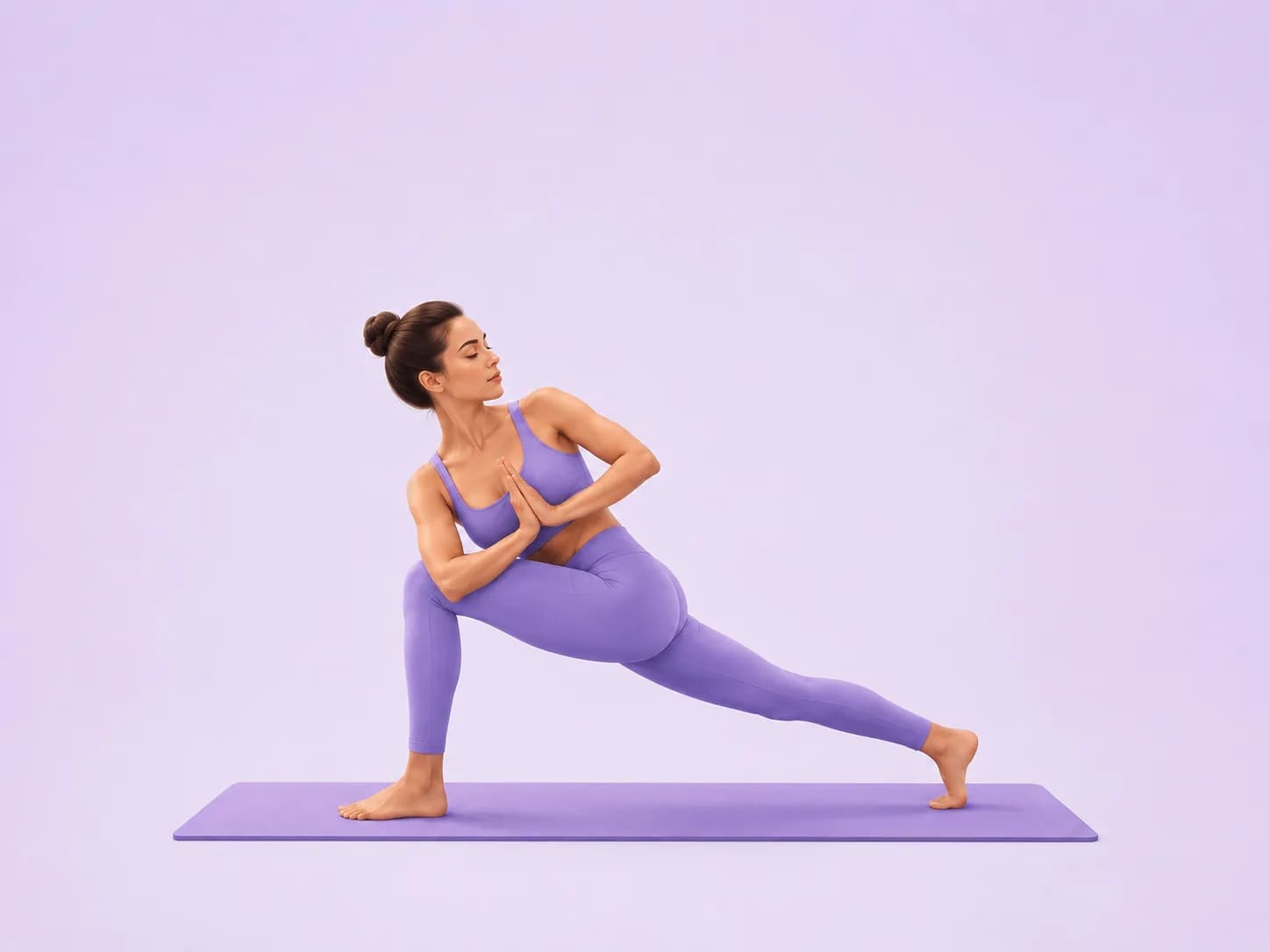 Crescent Lunge Twist yoga pose
