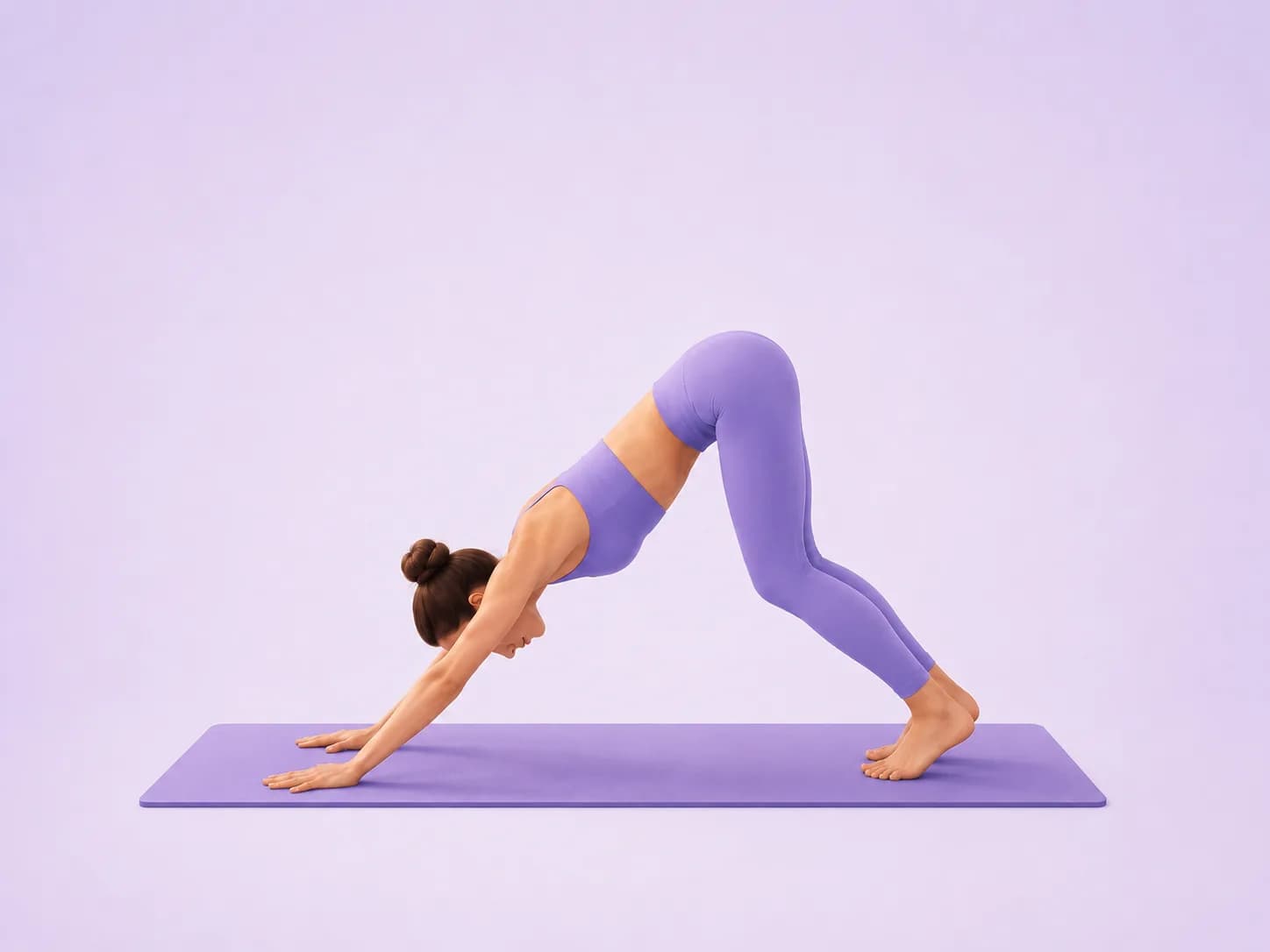 Downward Facing Dog With Bent Knees yoga pose