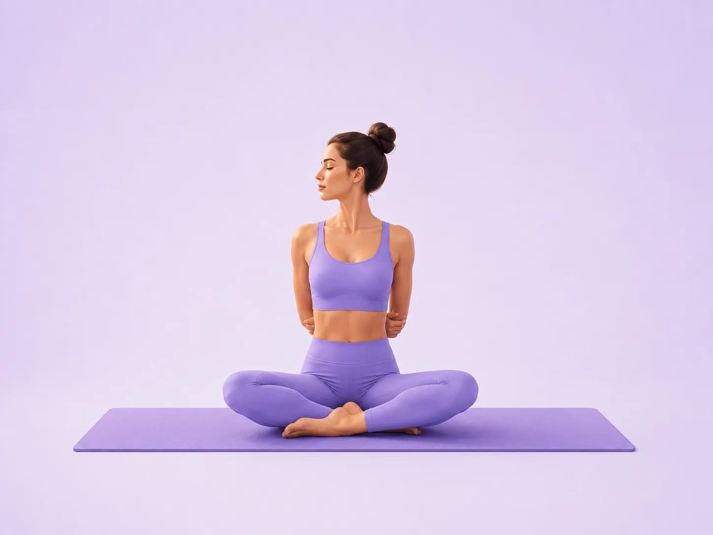 Easy Pose Bound Hands yoga pose