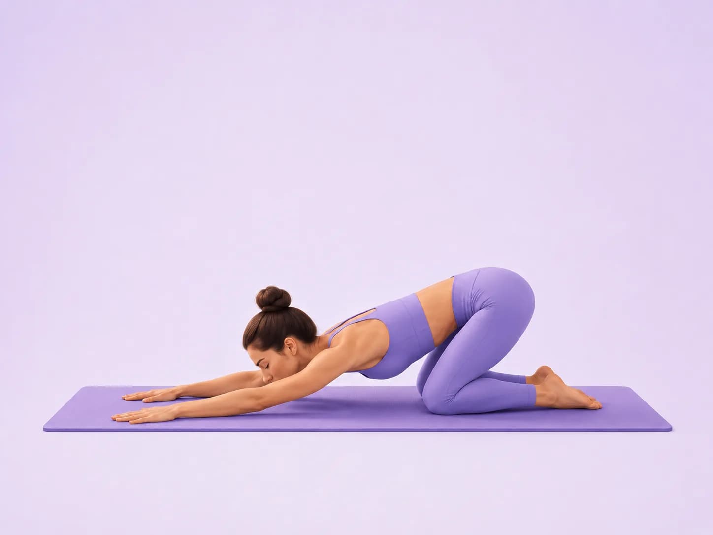 Extended Puppy yoga pose
