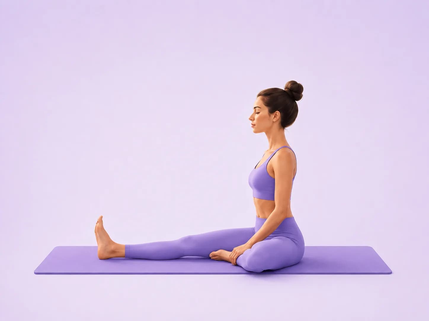 Half Bound Angle yoga pose