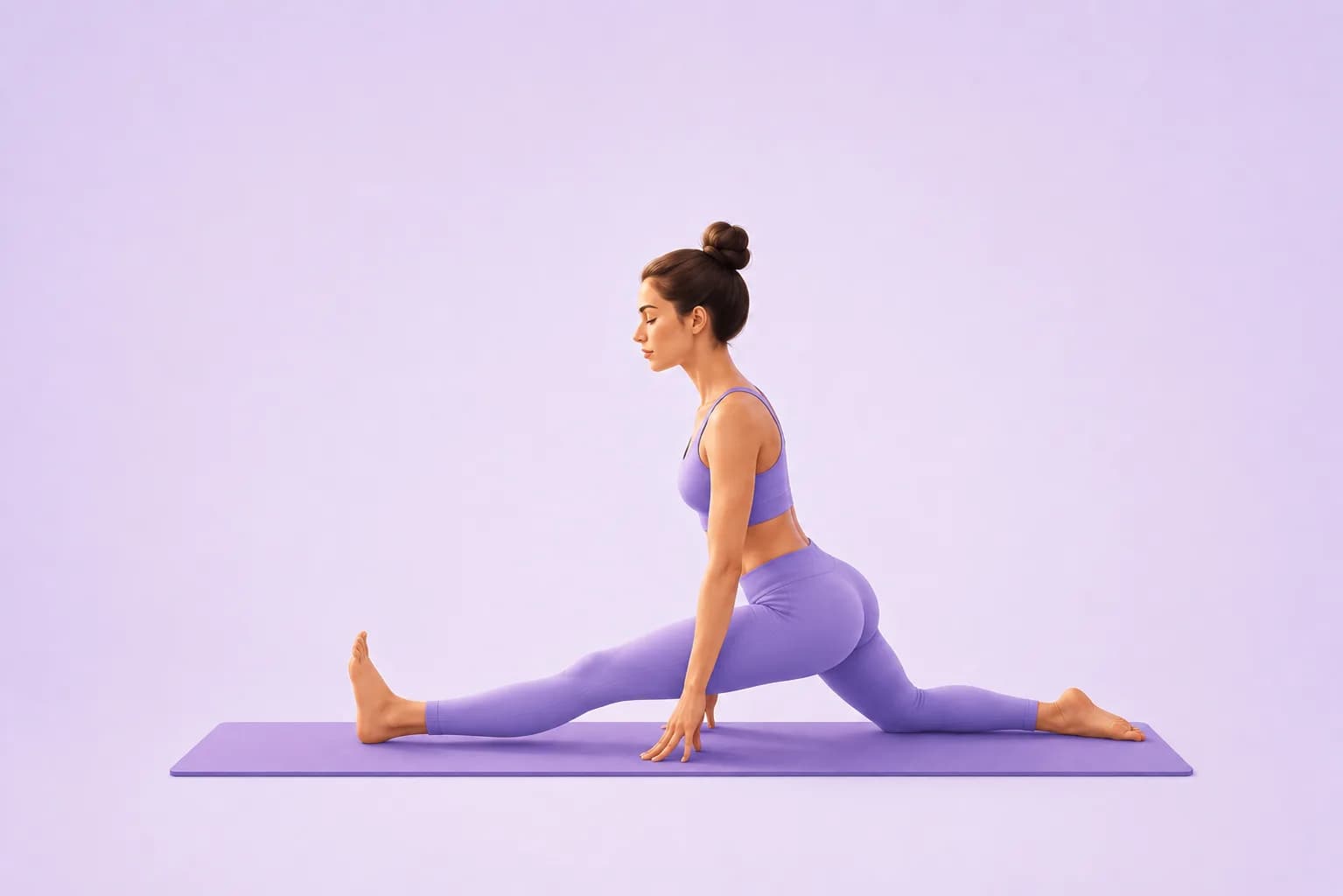 Half Splits yoga pose