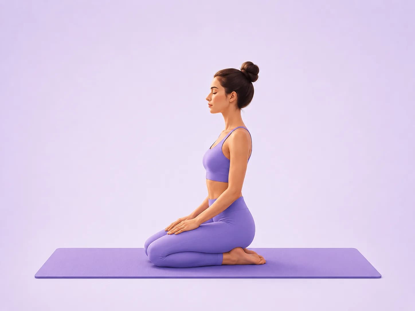 Hero yoga pose