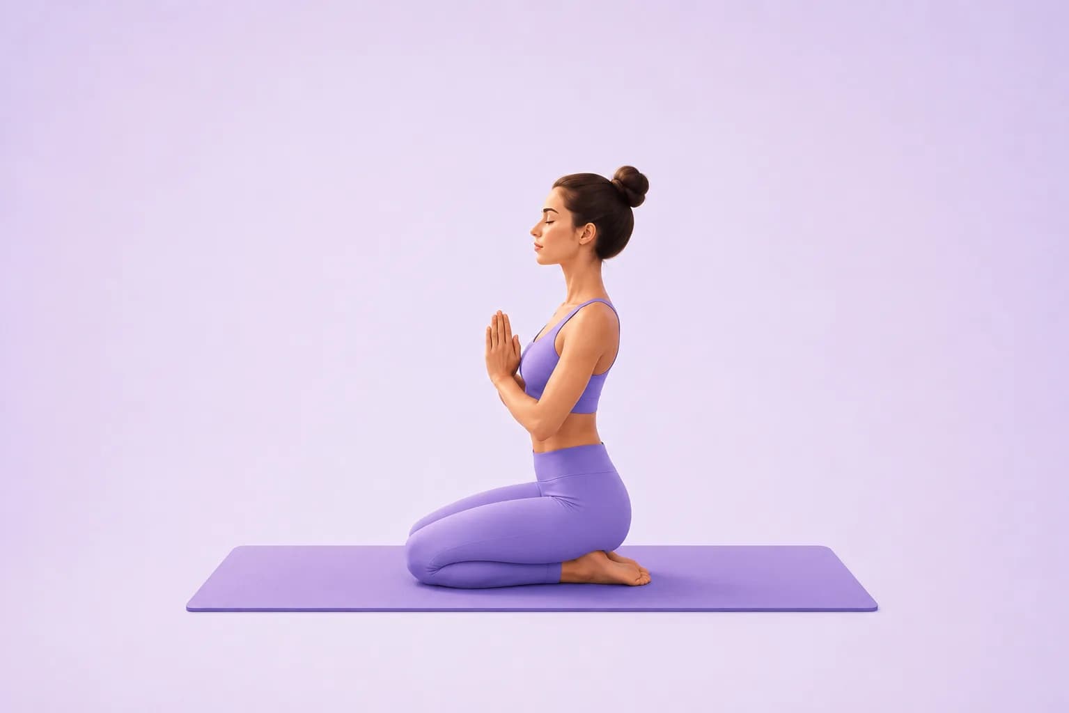 Kneeling With Prayer Hands yoga pose