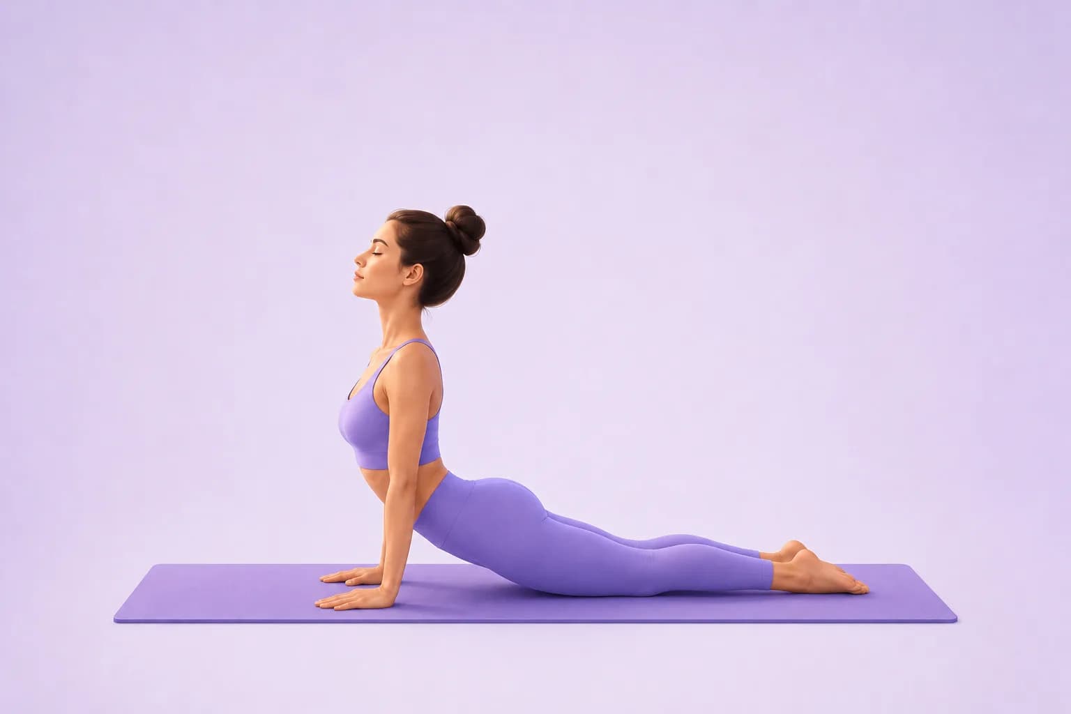 Knees Down Upward Facing Dog yoga pose