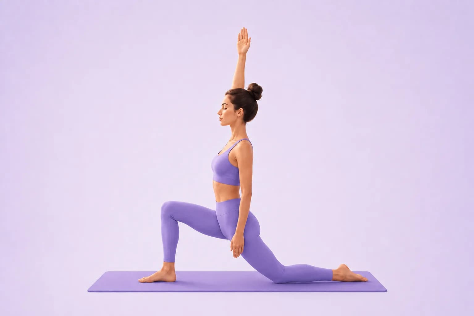 Lunge With Arm Extended Up yoga pose