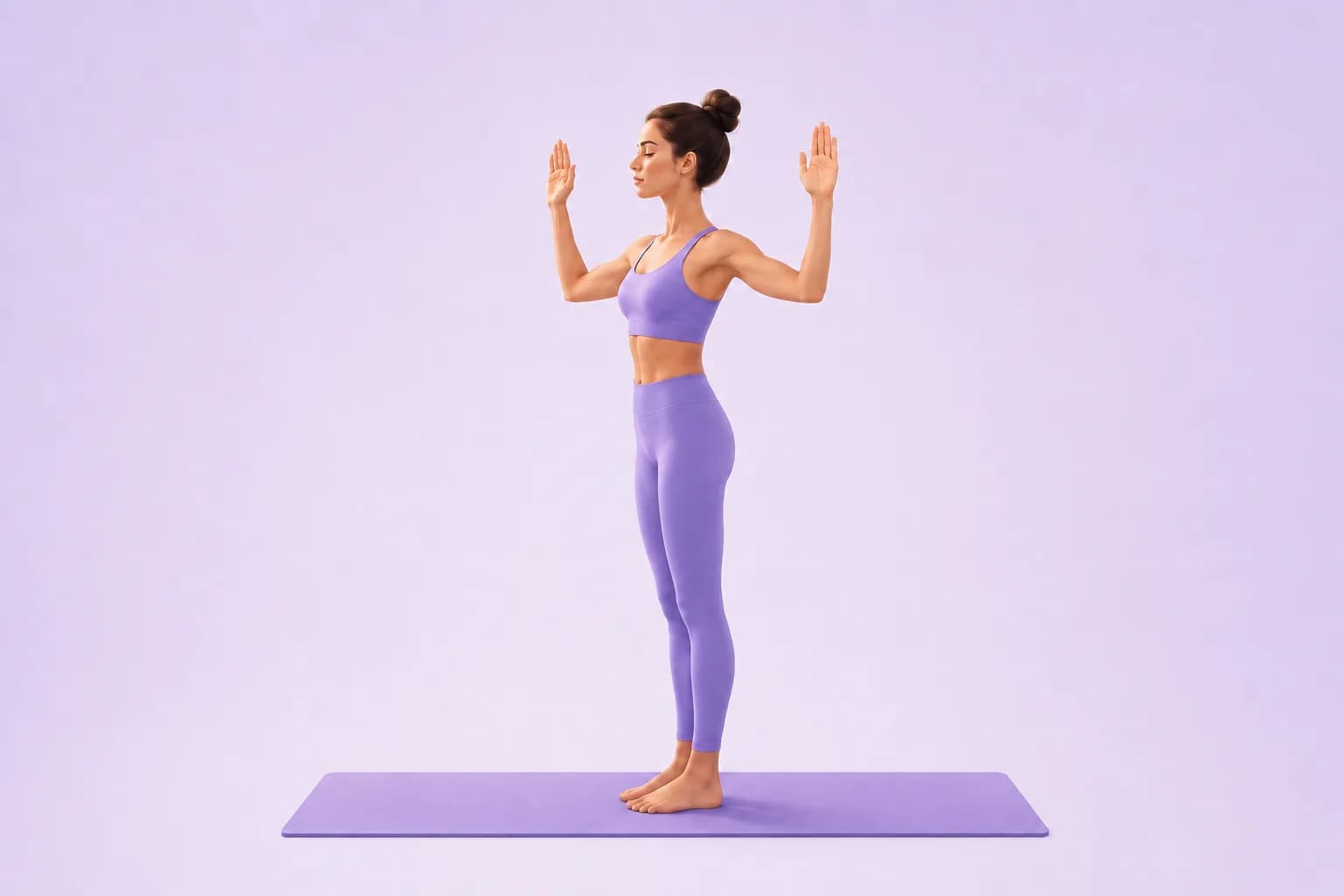Mountain With Cactus Arms yoga pose
