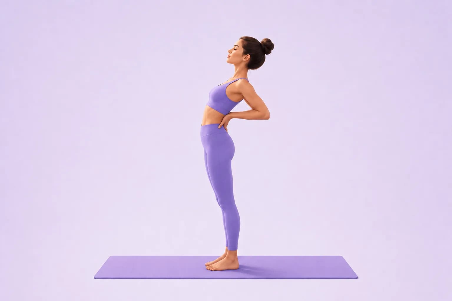 Mountain With Supported Backbend yoga pose
