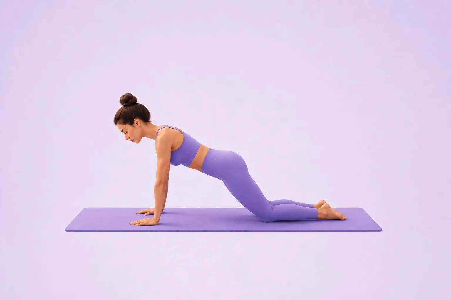 Plank On The Knees yoga pose