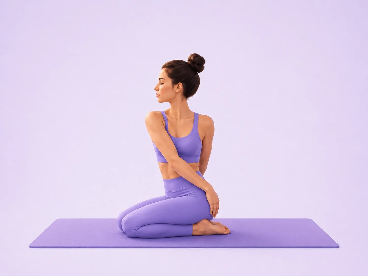 Revolved Thunderbolt Pose yoga pose