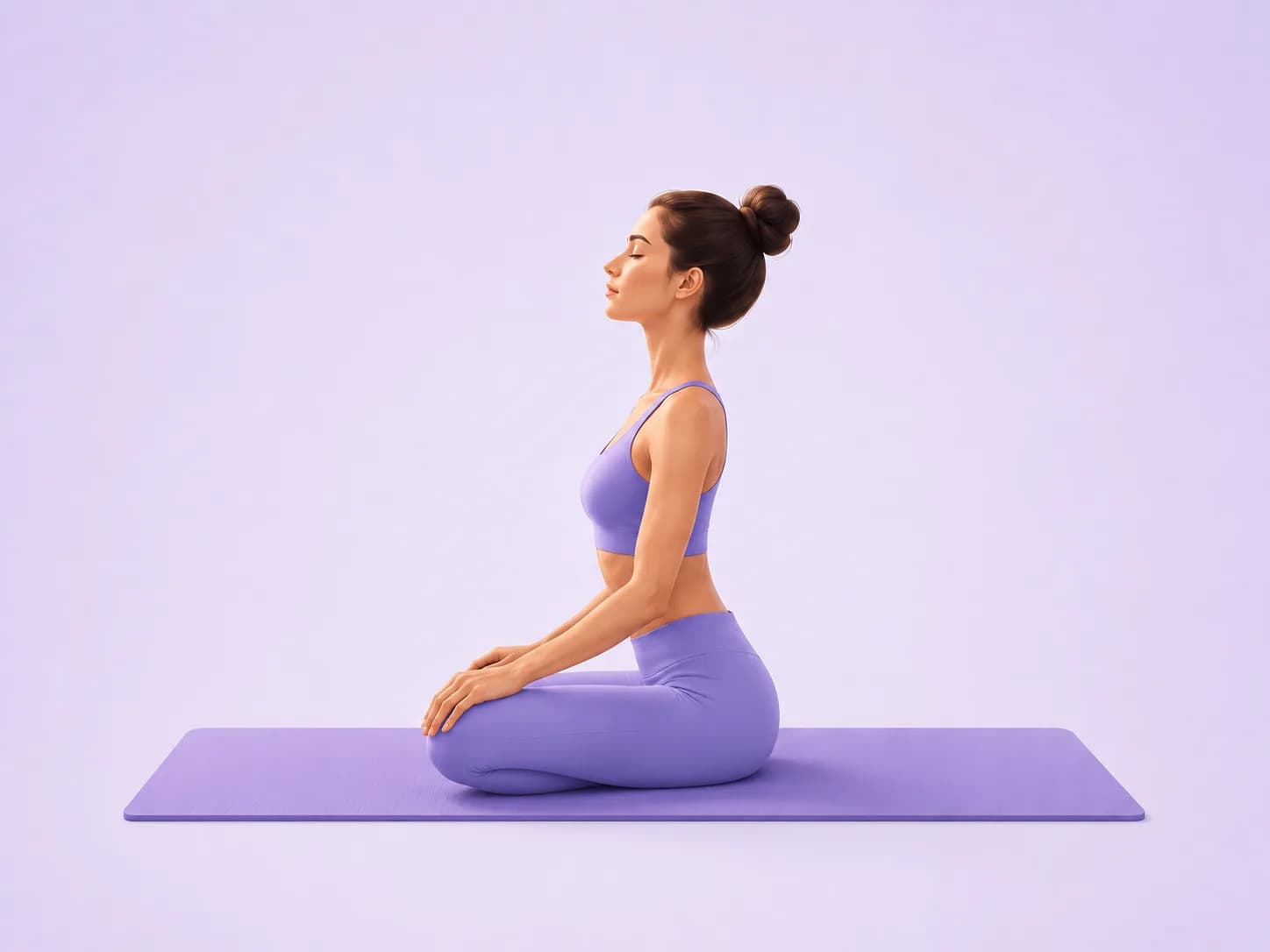Seated Cat Cow yoga pose