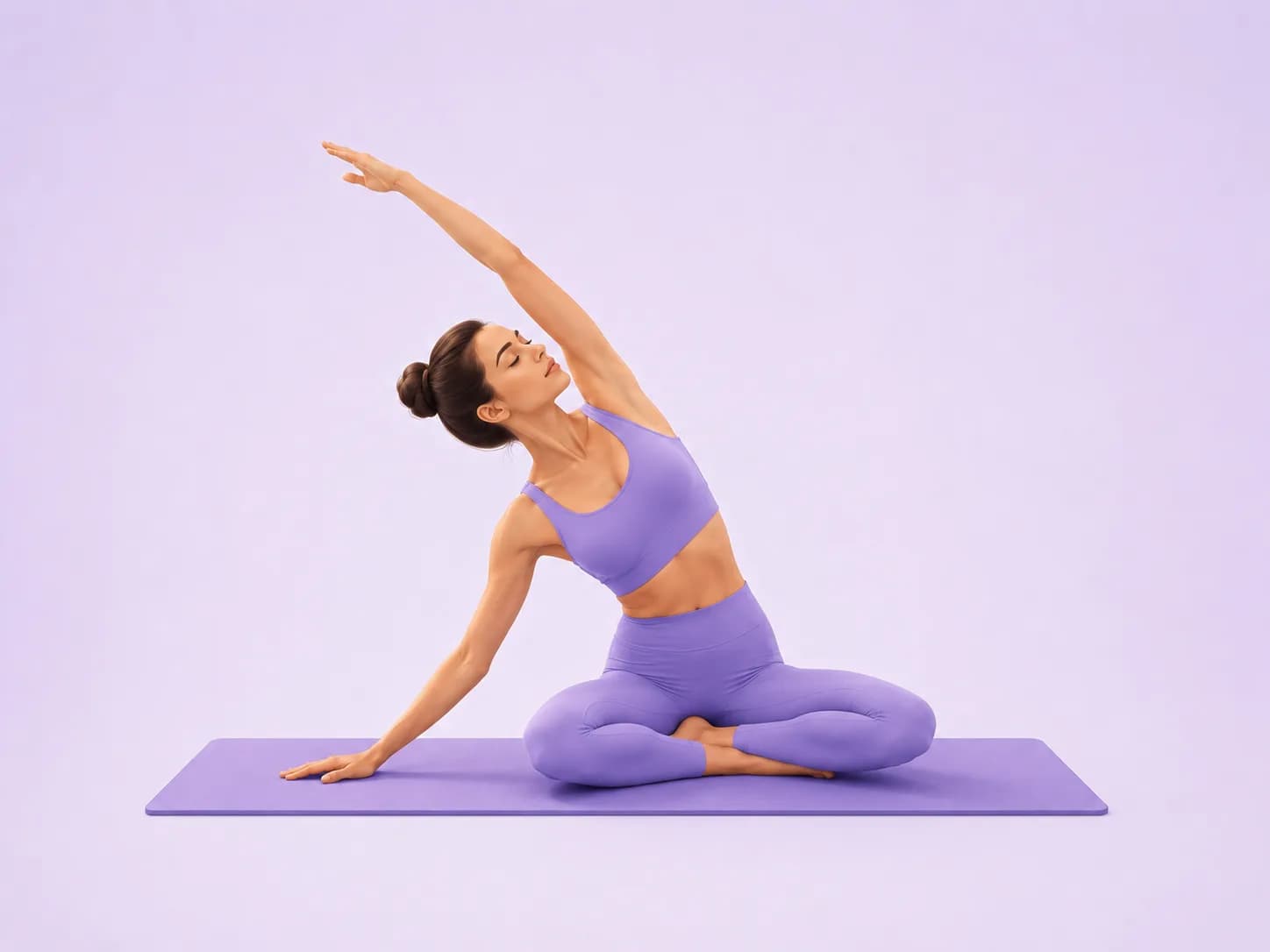 Seated Side Bend yoga pose