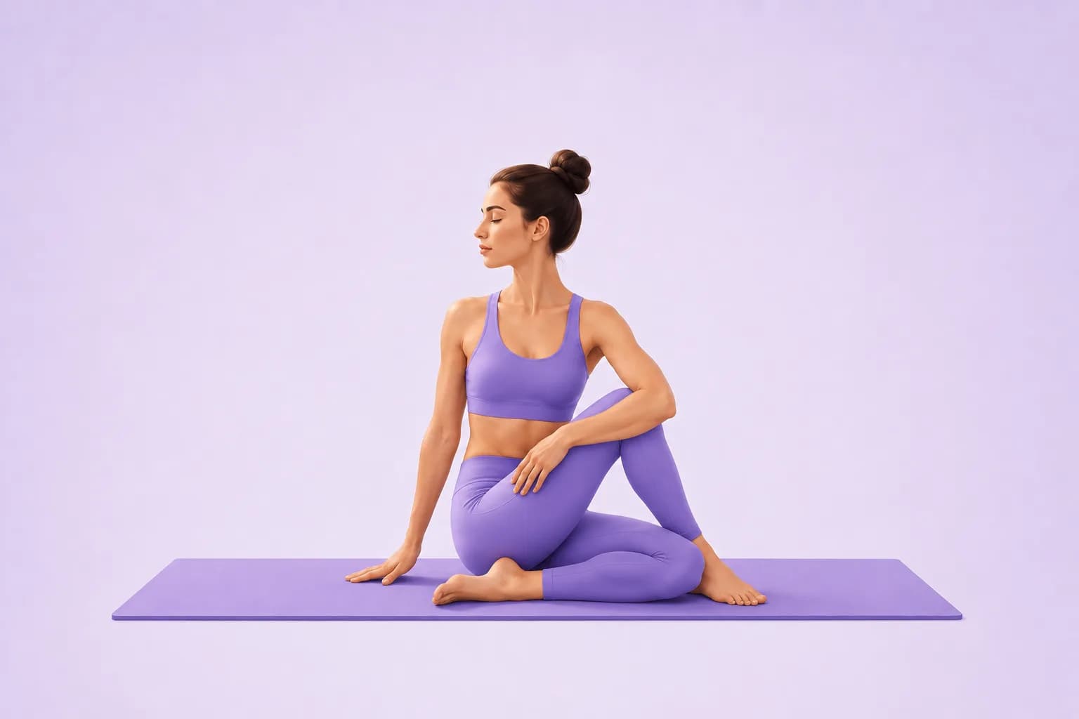 Seated Spinal Twist yoga pose