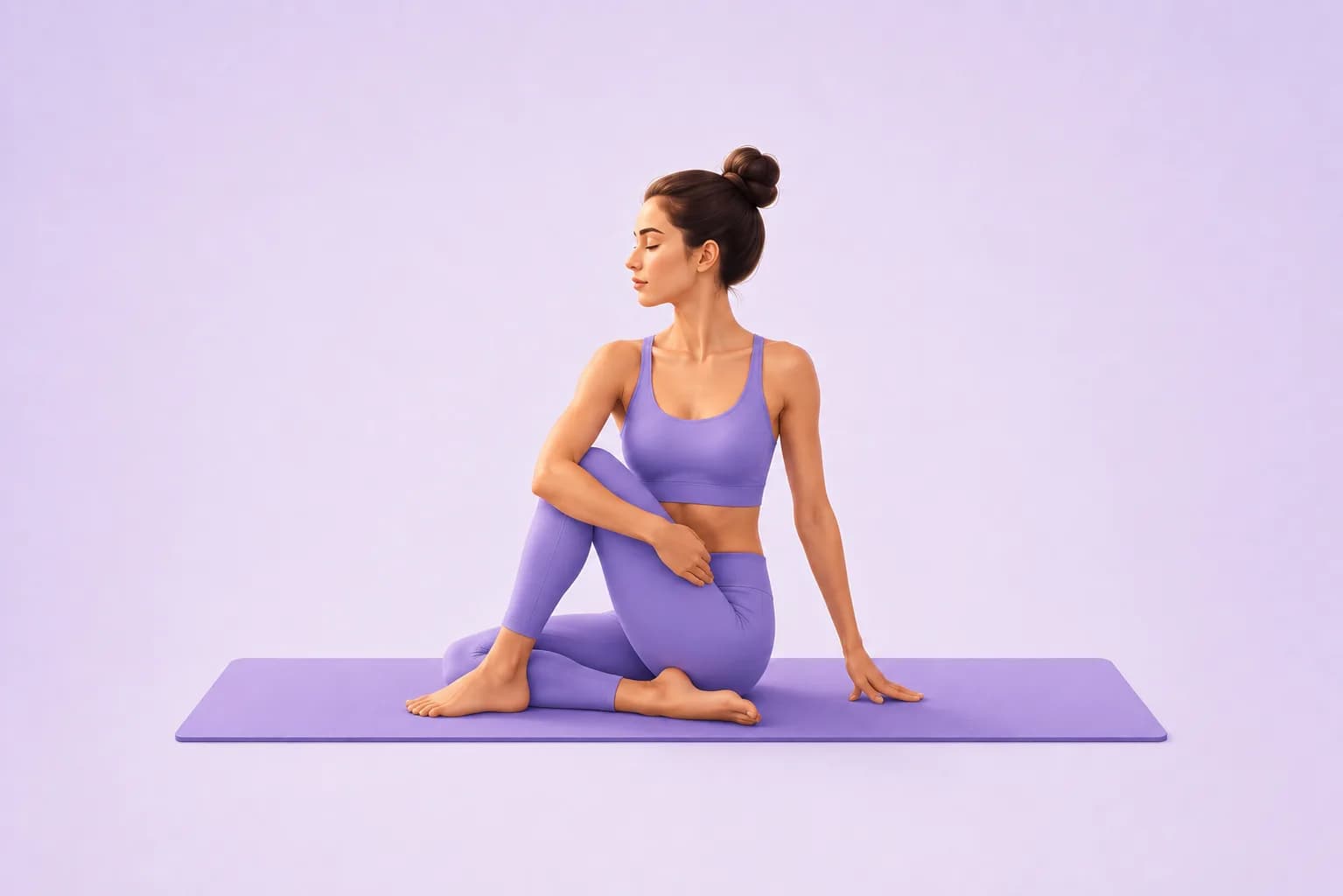 Seated Twist yoga pose