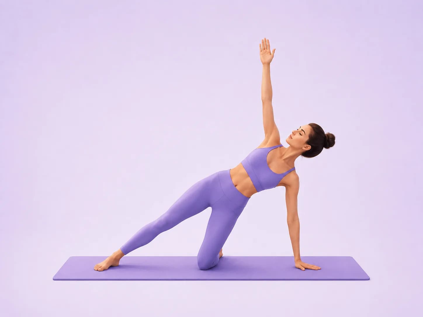 Side Plank On The Knee yoga pose