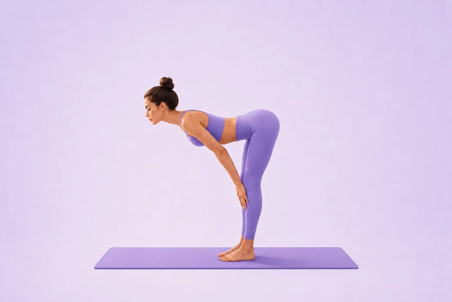 Standing Half Bend yoga pose