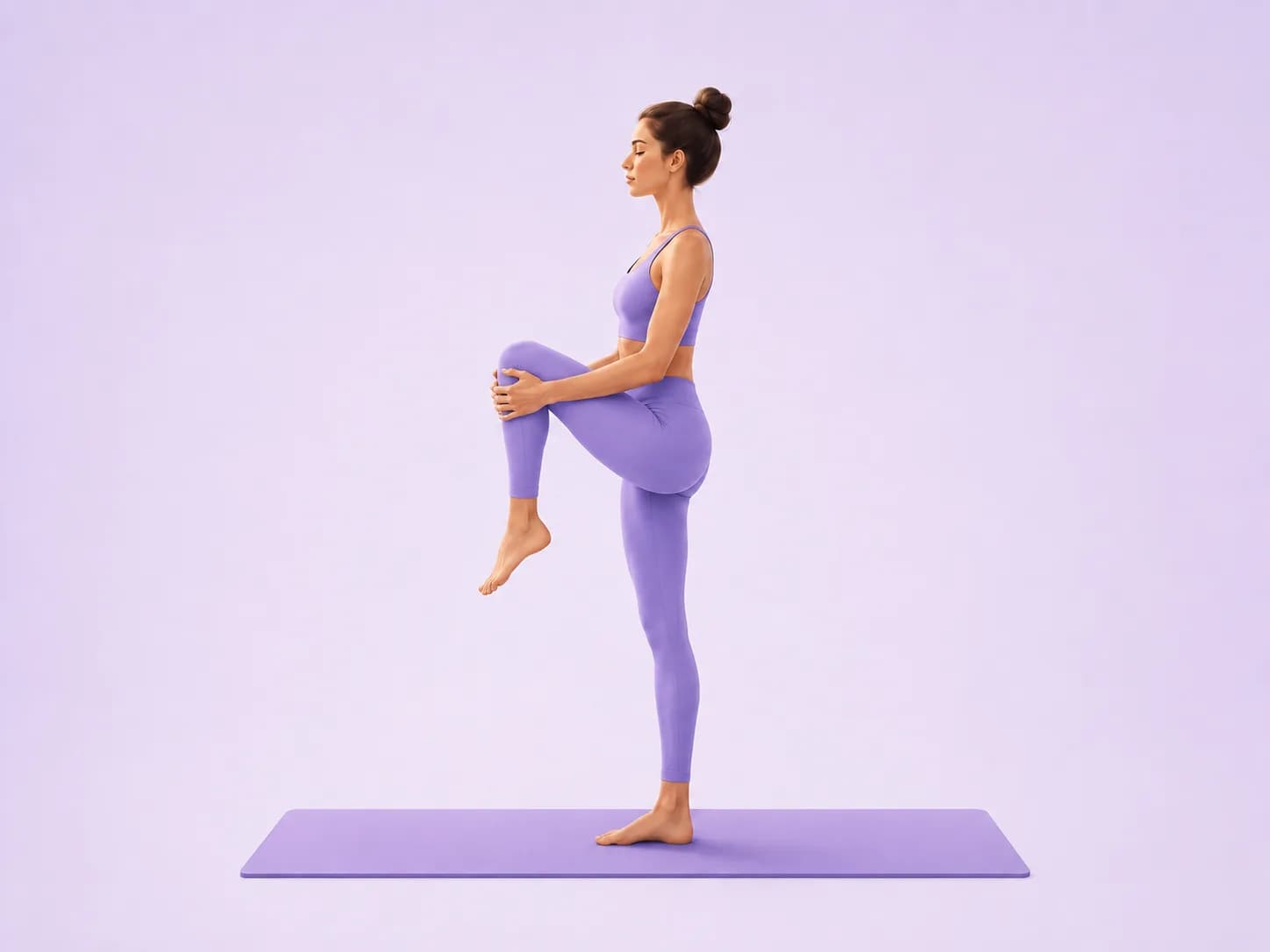 Standing Knee To Chest yoga pose