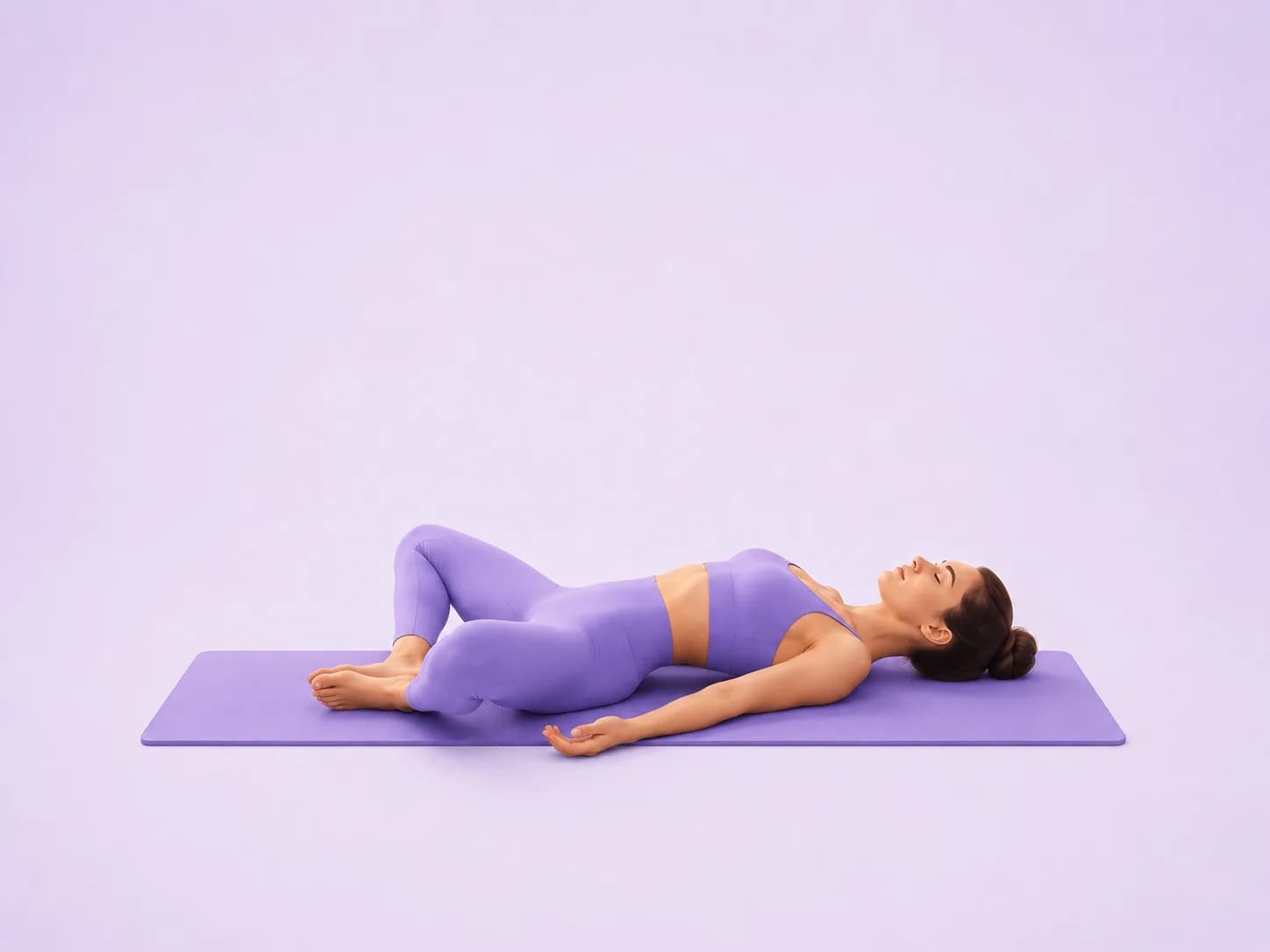Supine Bound Angle yoga pose