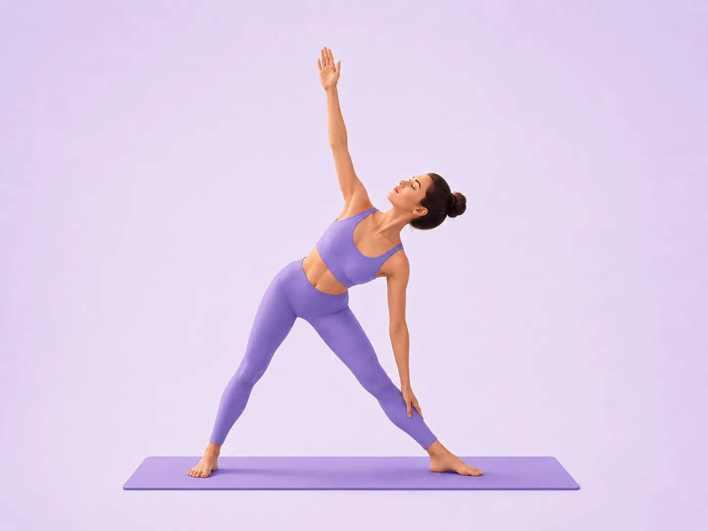 Triangle yoga pose