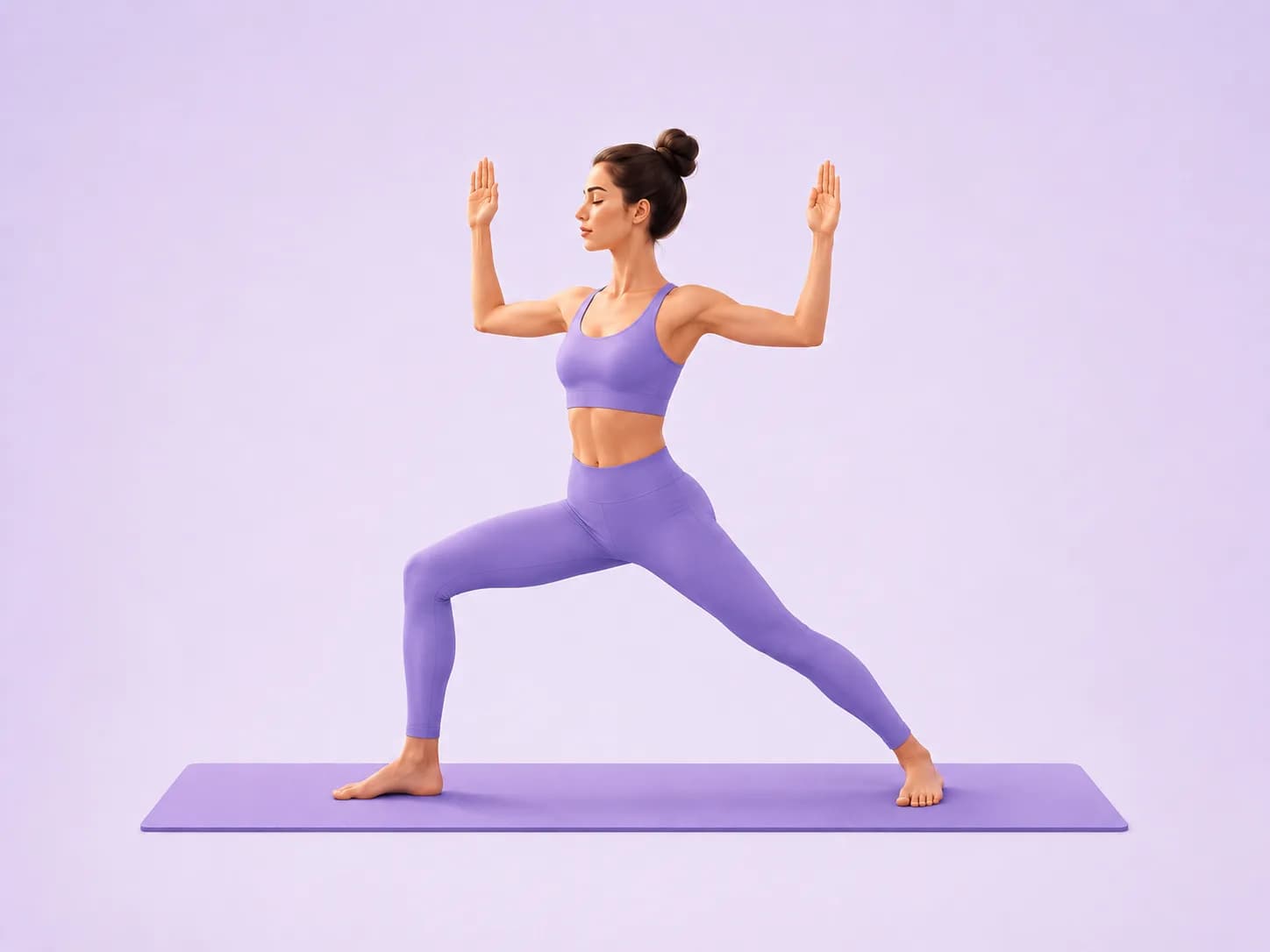 Warrior I With Cactus Arms yoga pose