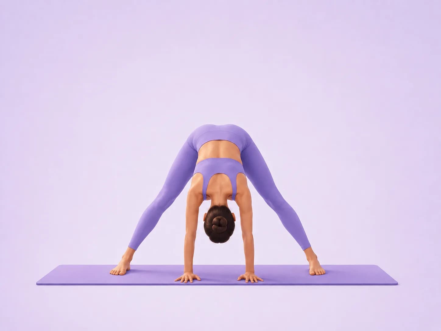 Wide Legged Forward Bend I yoga pose
