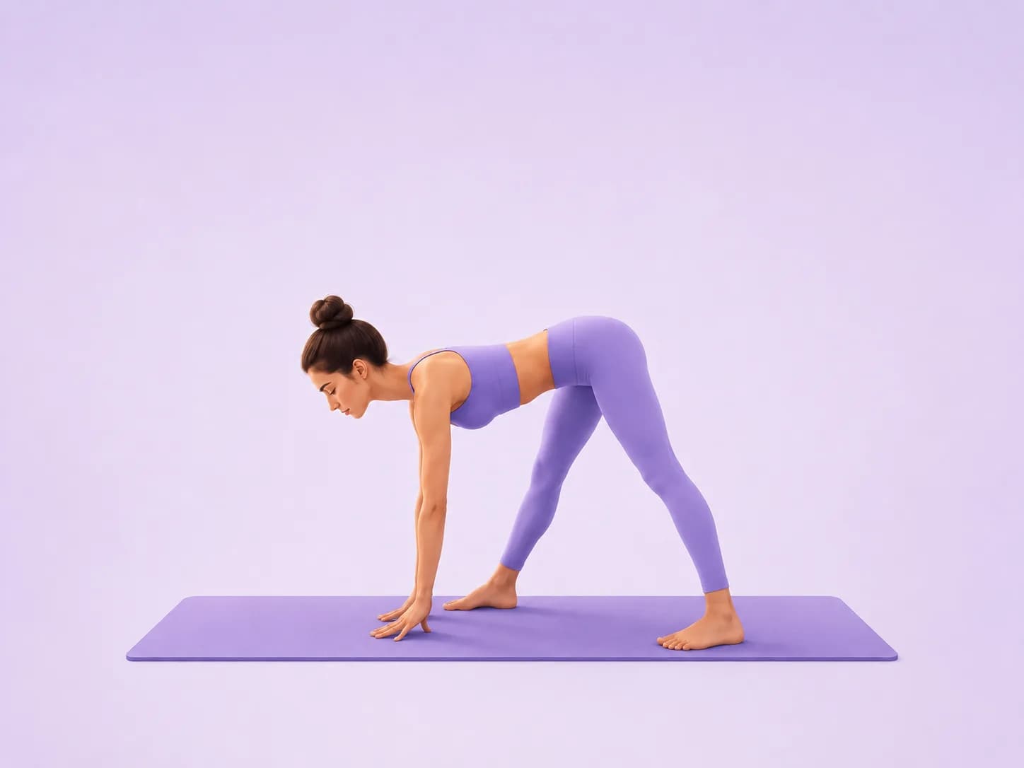 Wide Legged Half Forward Bend I yoga pose